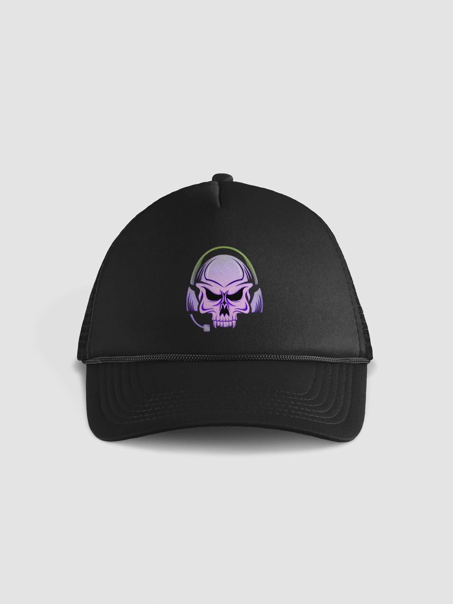 Hammy skull logo trucker hat product image (1)