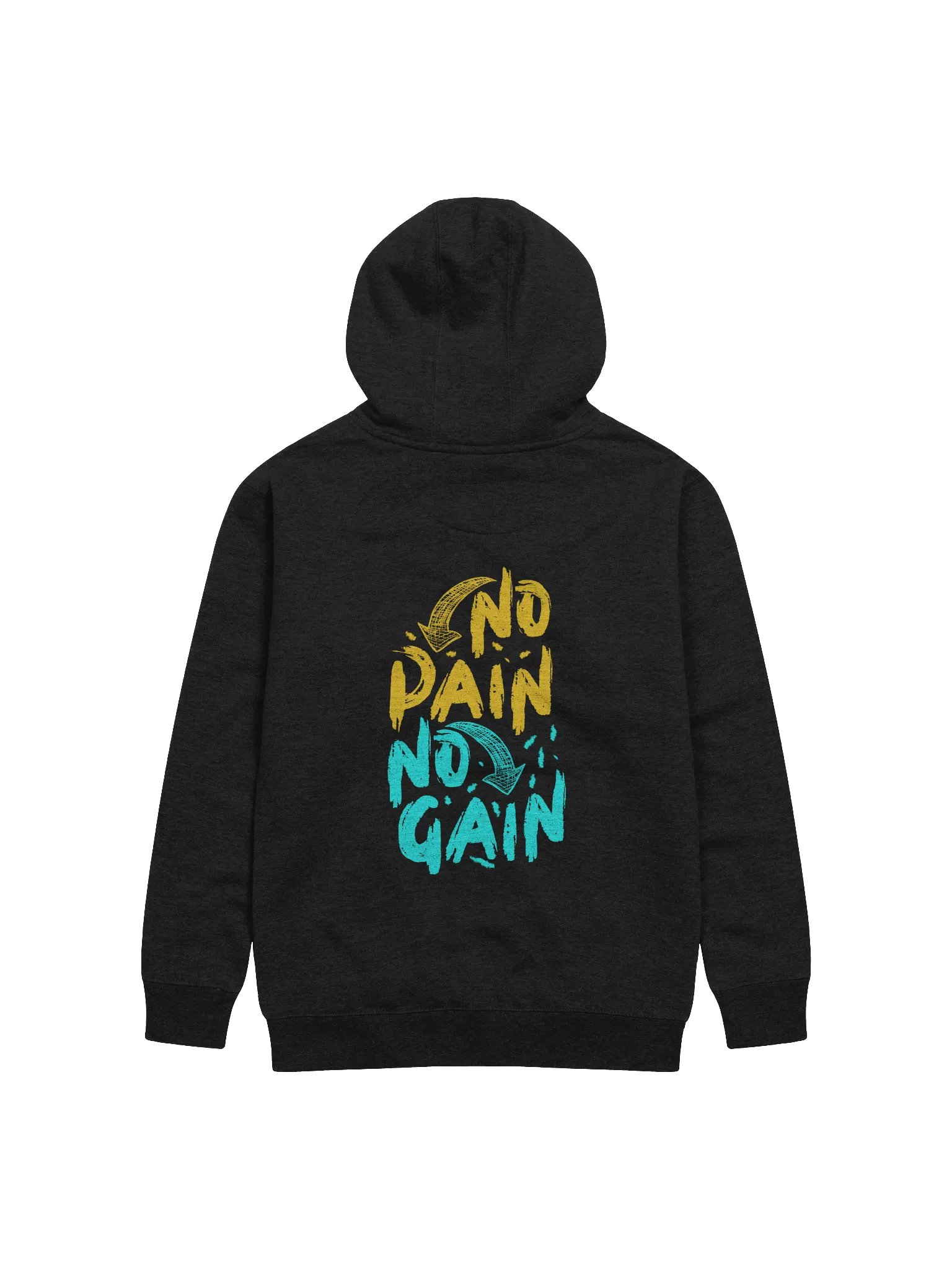 No Pain No Gain! Back Printed Hoodie product image (2)
