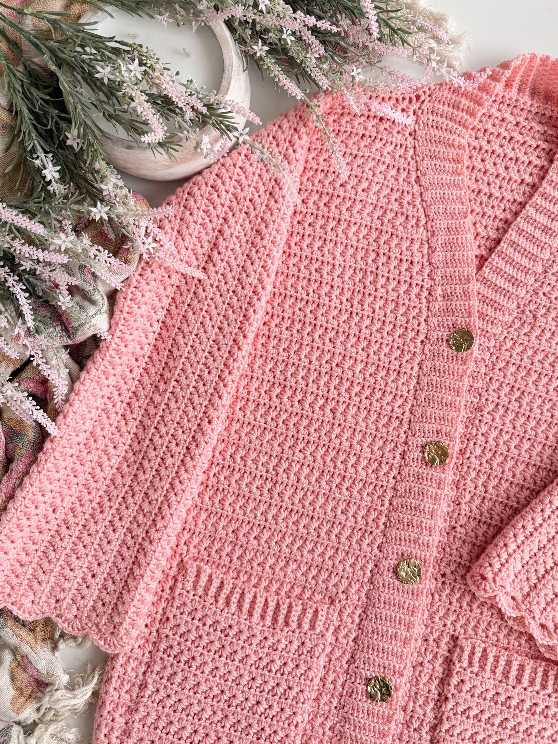 Timeless Star Stitch Cardigan Crochet Pattern product image (9)