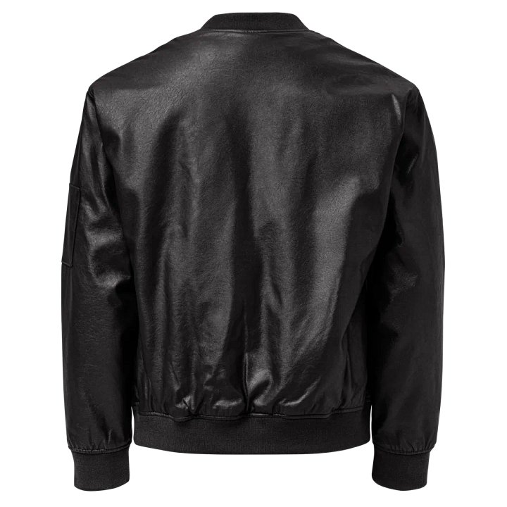Faux Leather Bomber Jacket product image (2)