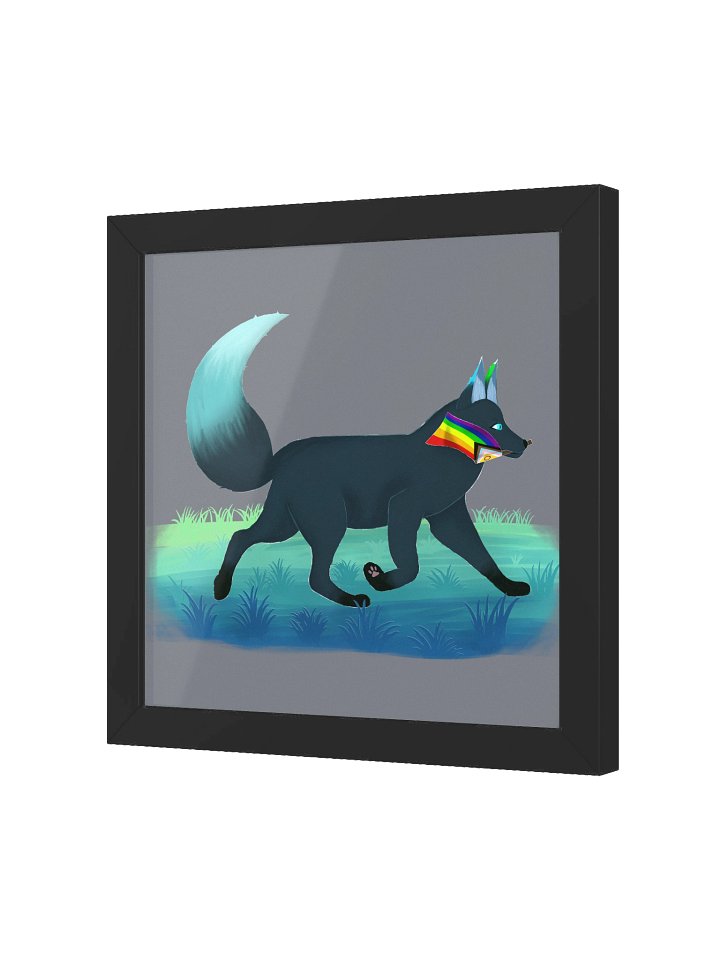 Fox Pride Trot Pride Flag - Framed High-Quality Matte Poster product image (2)