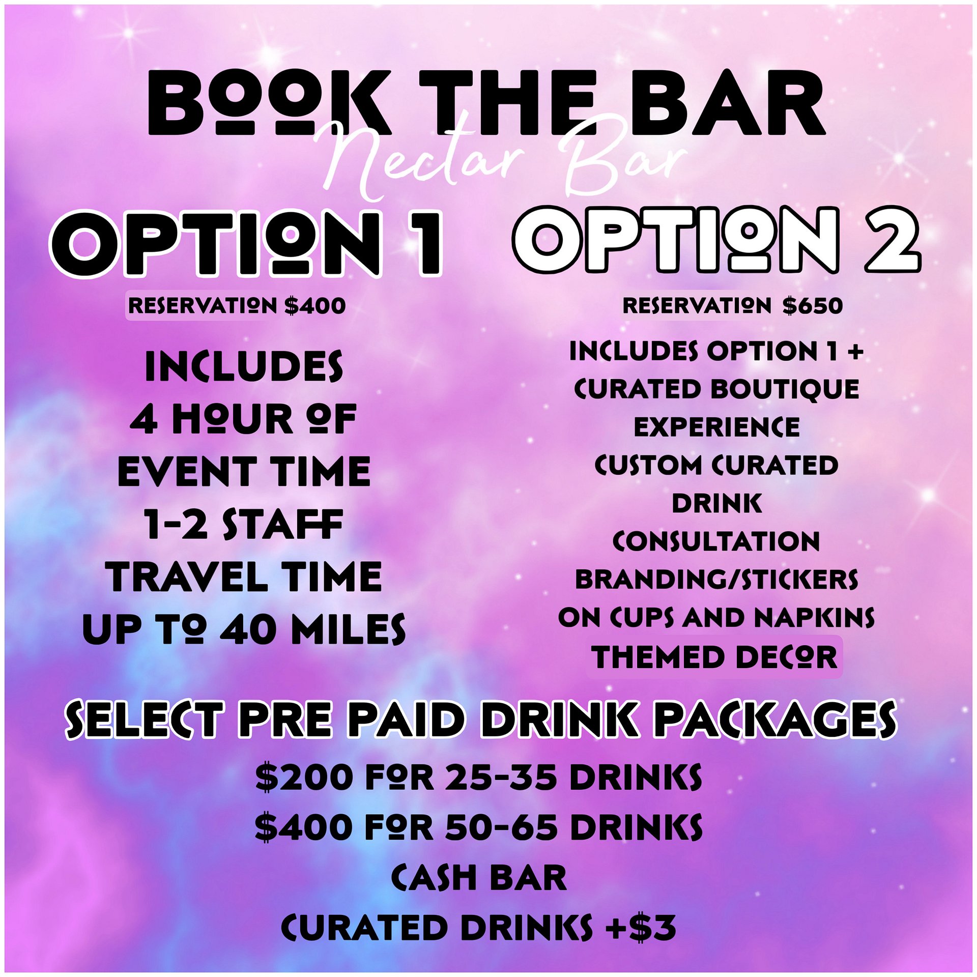 ✨ BLACK ELEPHANT NECTAR BAR PARTY PACKAGES ✨ product image (1)