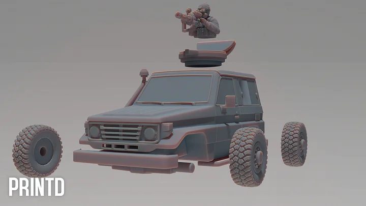 Multipurpose SUV - Modern Warfare Wargame Hobby Resin Scale Models product image (2)