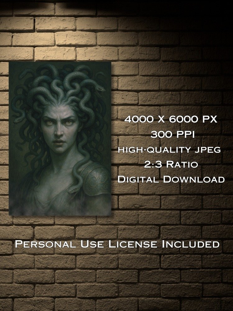 Medusa Gorgon of the Ancient World Digital Art Print product image (3)