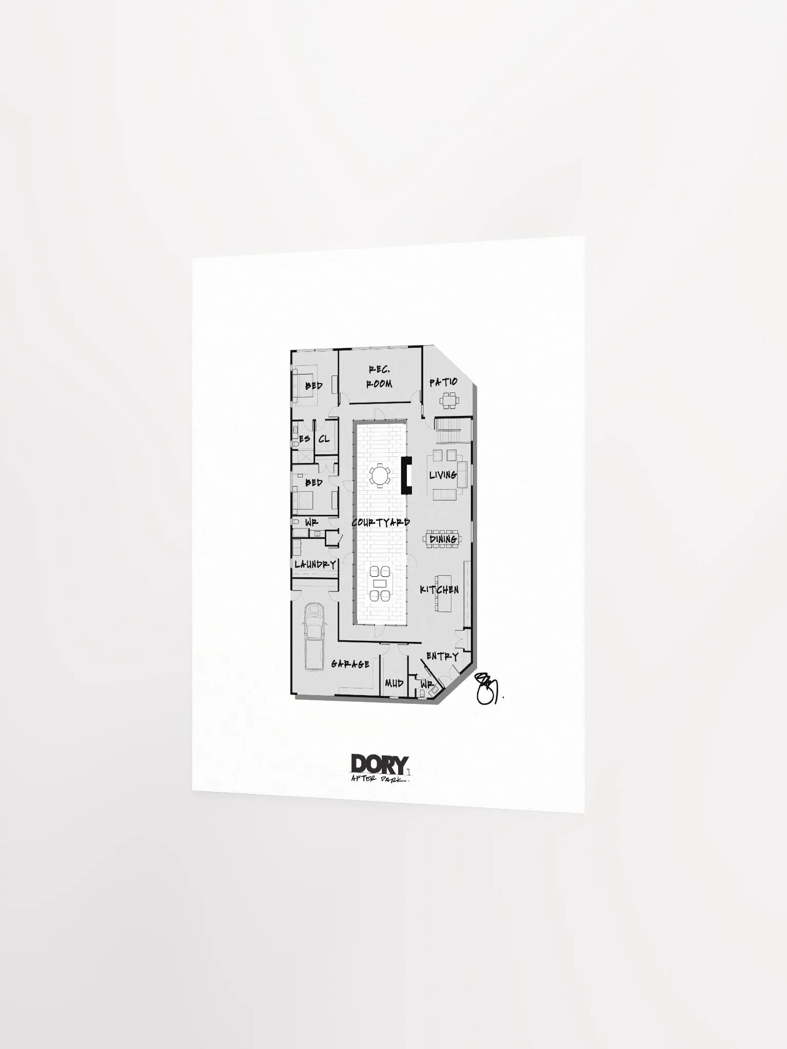 Alphabet Floor Plan Poster - D product image (2)