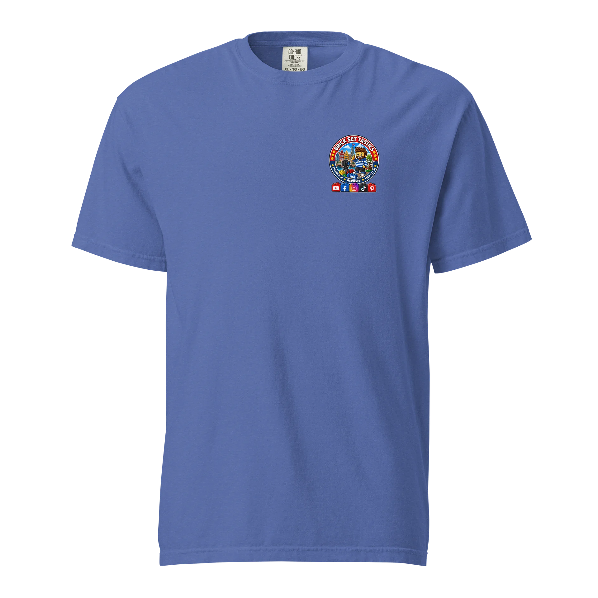 Social tshirt blauw product image (1)