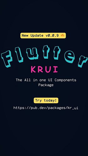 Flutter Krui New update is live - Now you can implement countdown timers easily! whether you want to add for your OTP or e-co...