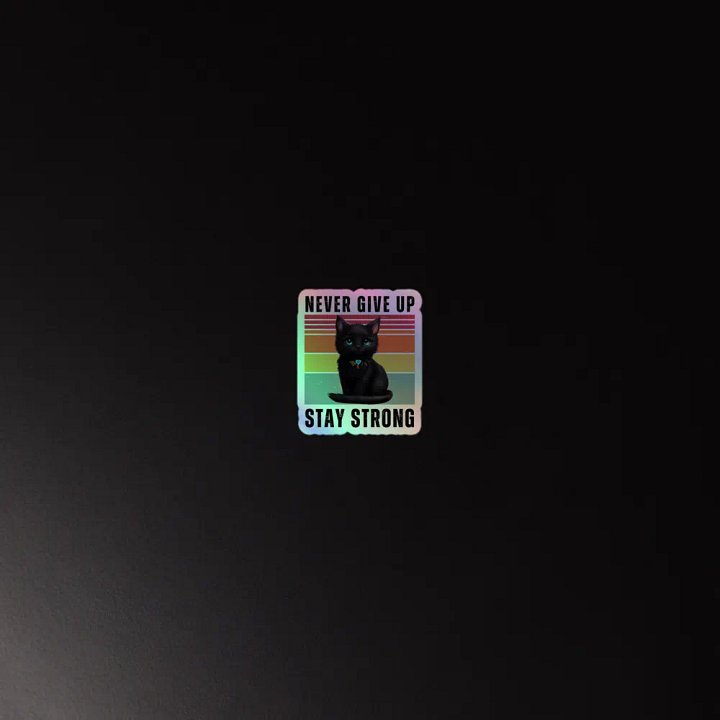 Whimsical Holographic Cat Sticker Sheet product image (4)