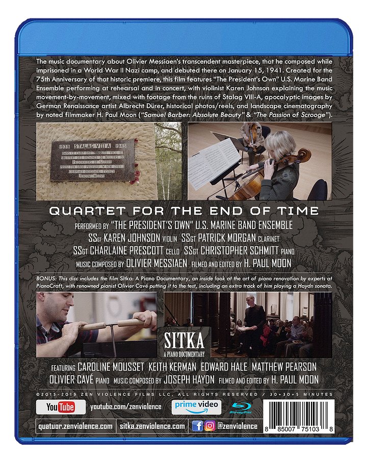 Quartet for the End of Time (w/bonus film Sitka: A Piano Documentary) product image (2)