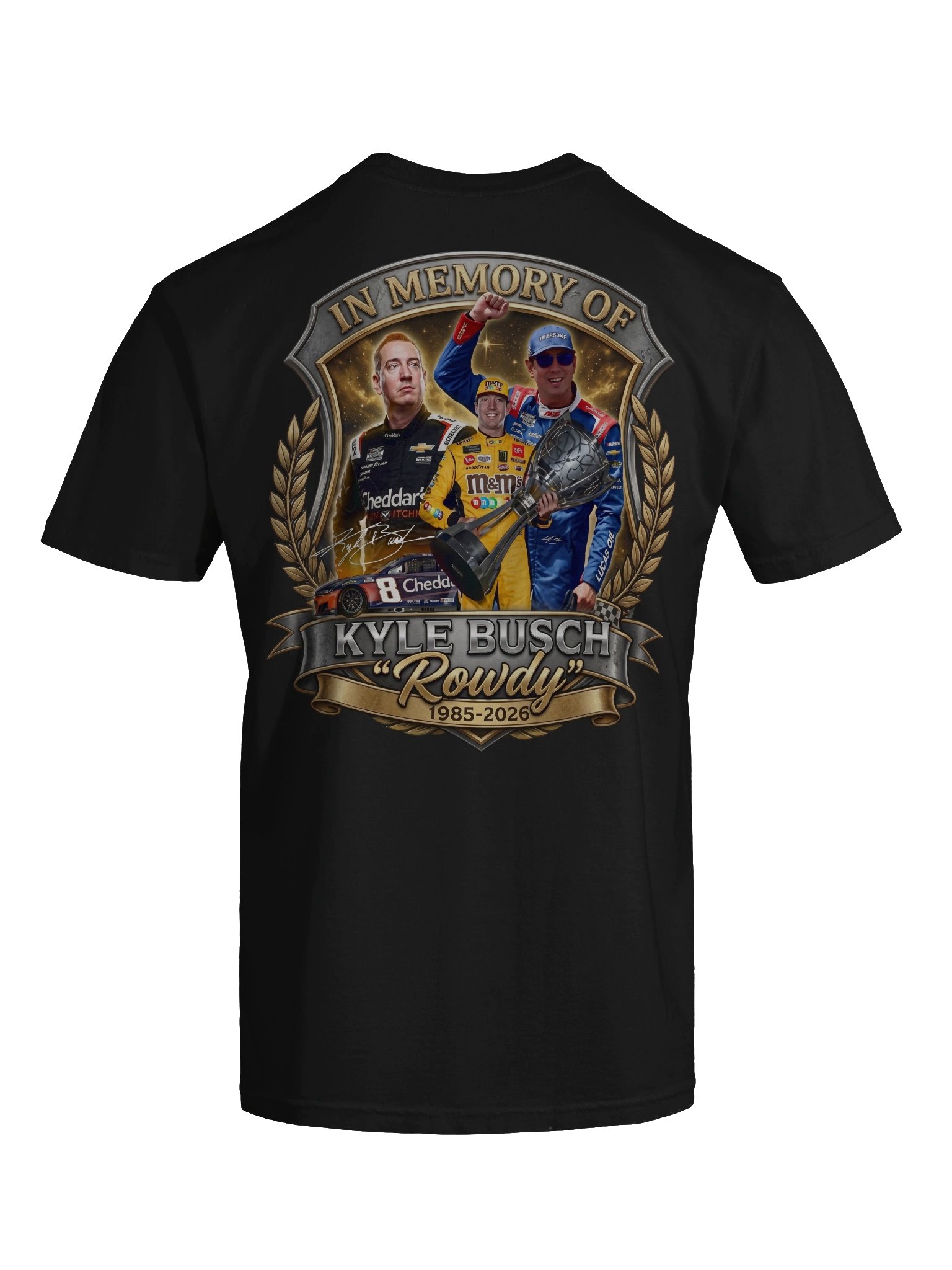 Kyle Busch "Because You Never Know" Tribute T-Shirt – Comfort Colors NASCAR Racing Tee product image (8)