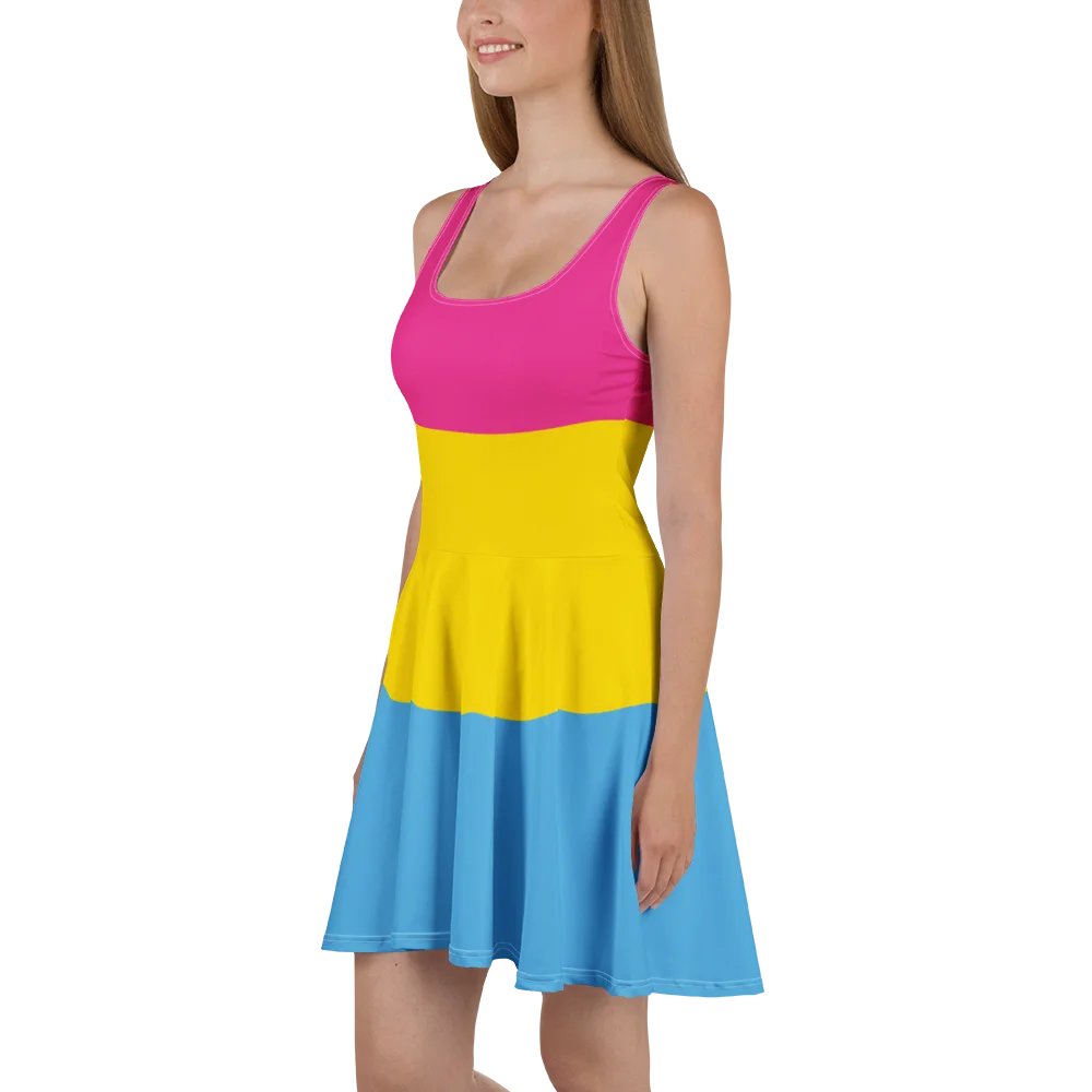 Pansexual Pride Flag Skater Dress product image (1)