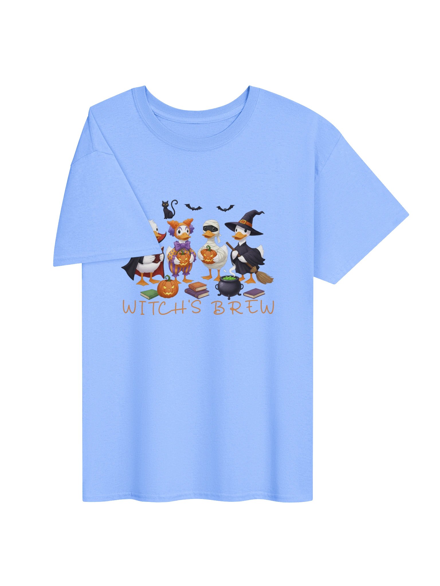Witch's Brew Funny Halloween Duck Costume Squad T-Shirt product image (18)