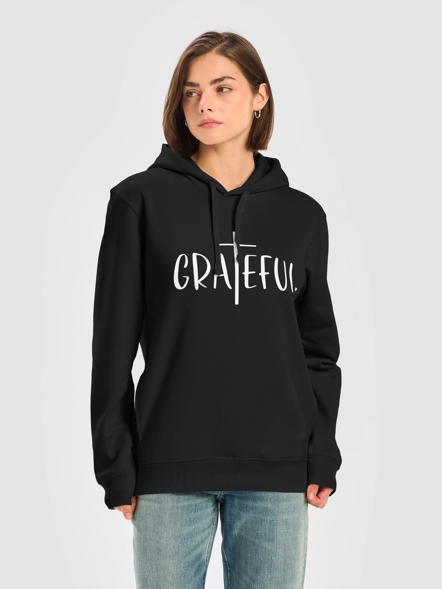 Grateful Cross Graphic Organic Side Pocket Hoodie product image (5)