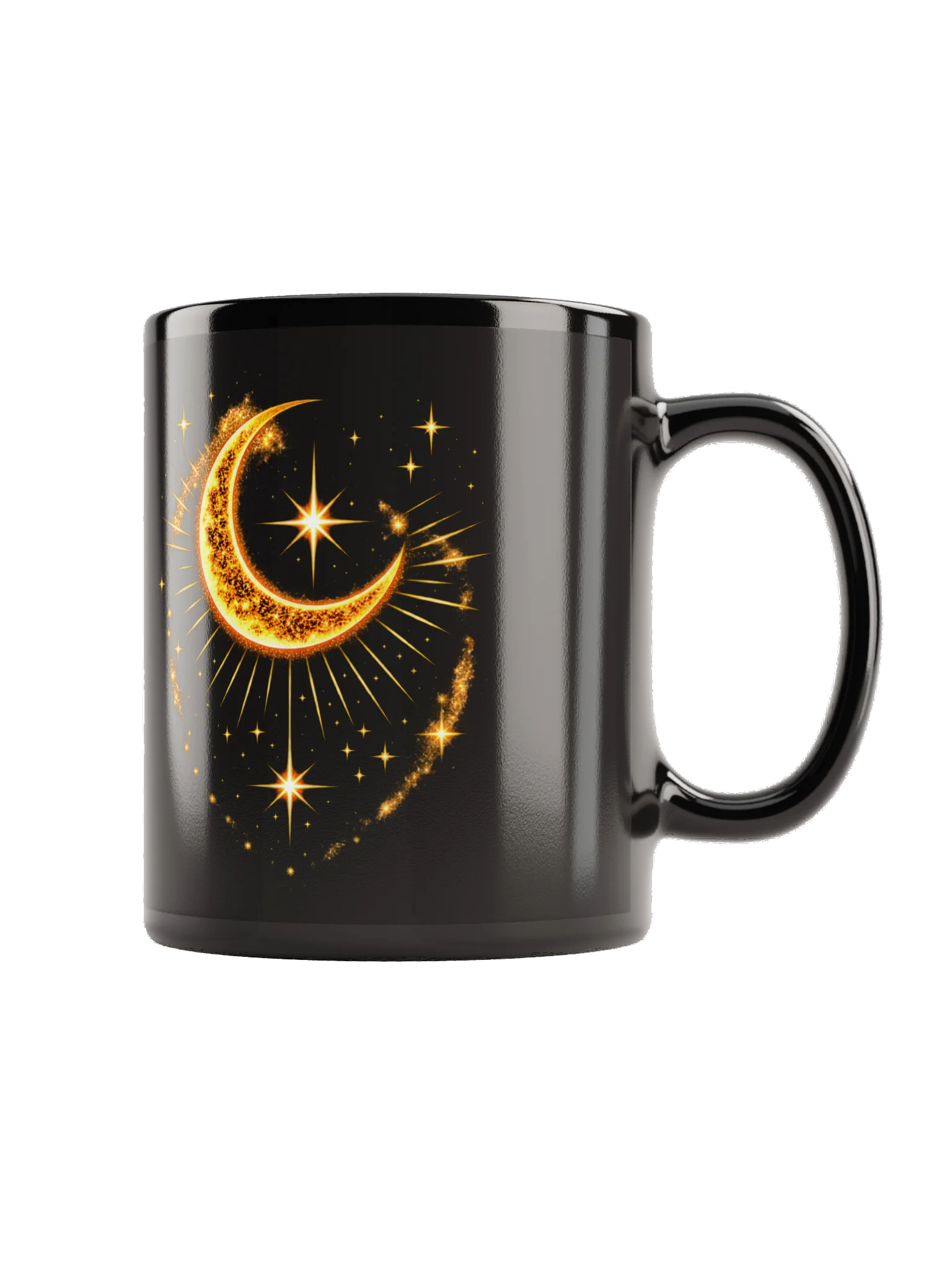 Celestial Moon Ritual Mug - Gold Crescent Mug product image (5)