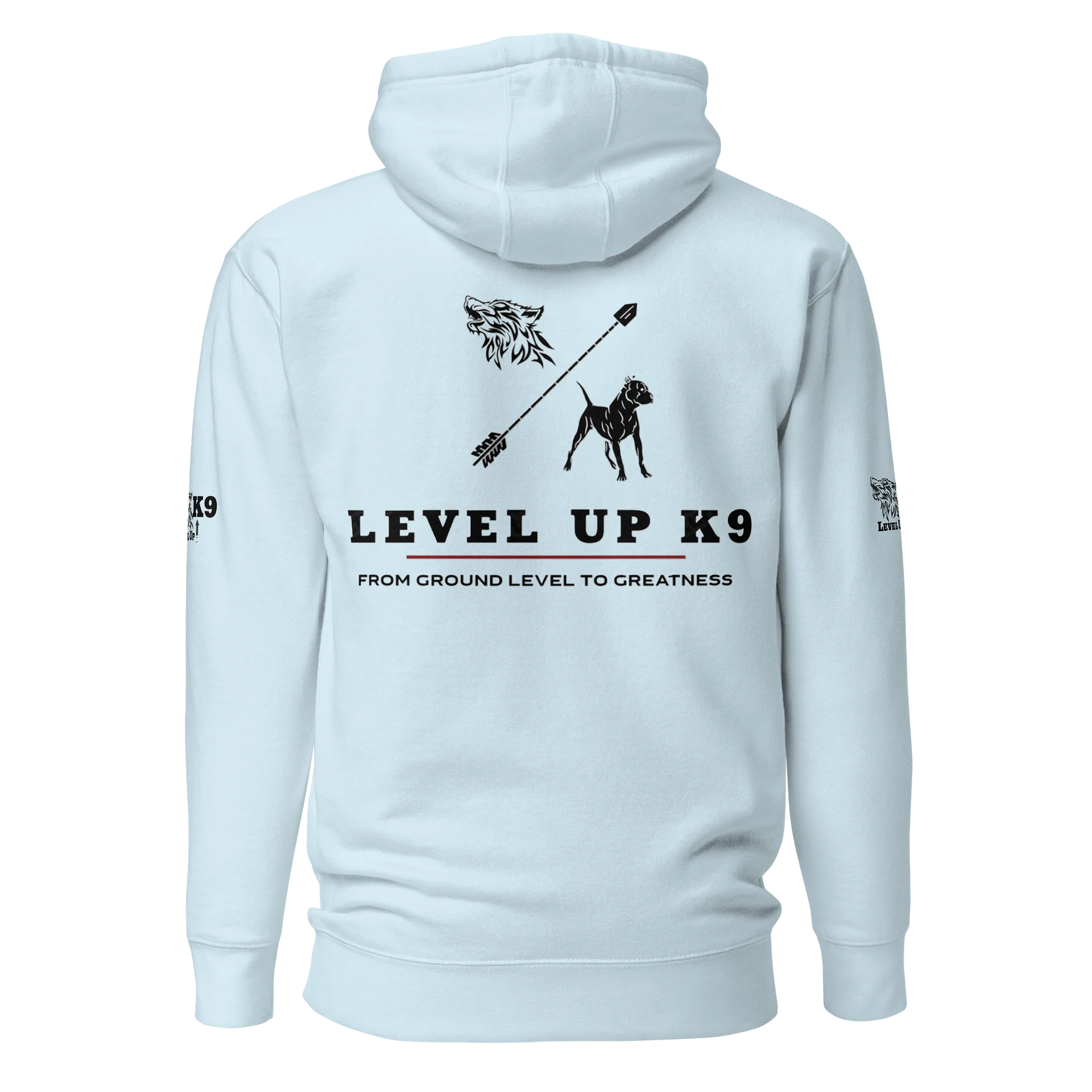 Level-UP K9 Standard Hoodie ( Light Blue ) product image (3)