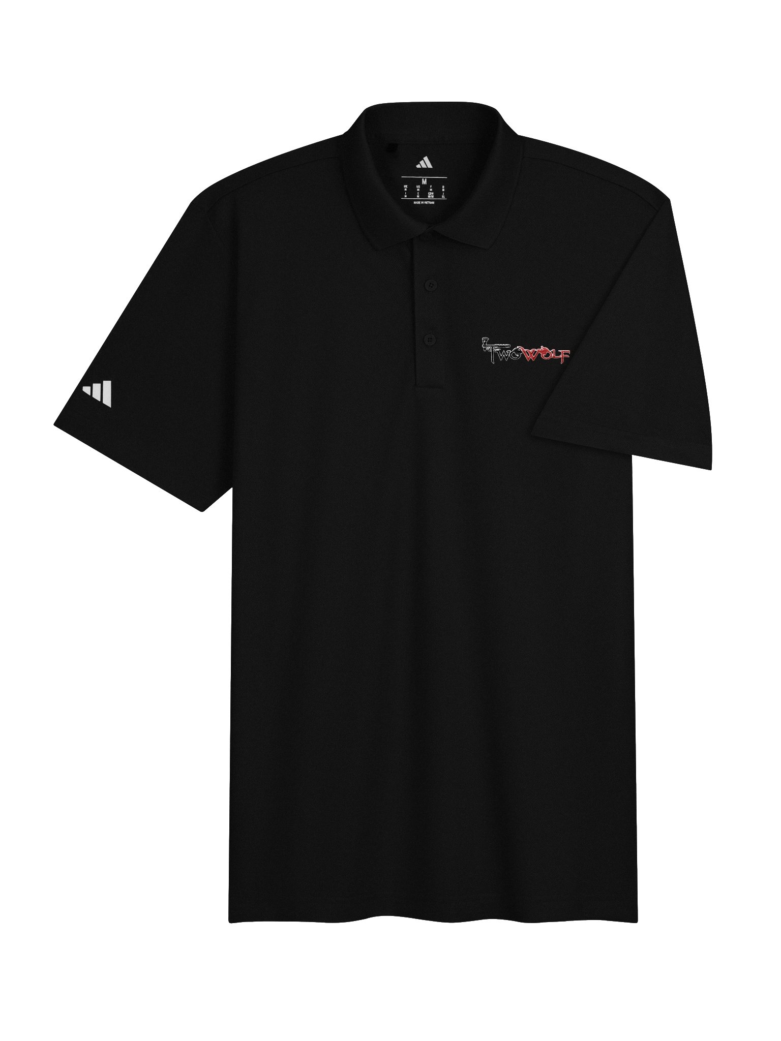 Adidas Emboridered Two Wolf logo golf shirt product image (3)