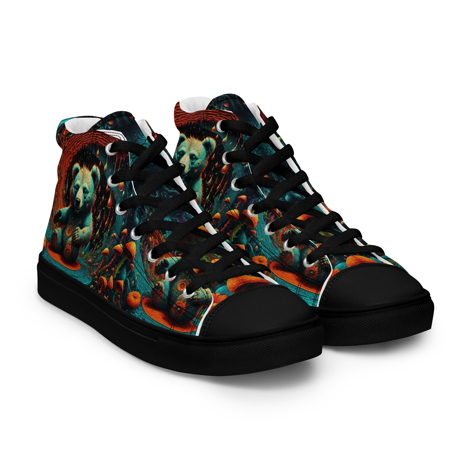 Woman's Surreal Mushroom Bear High Tops product image (8)