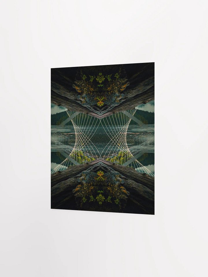 Geometric Art Print - Rainy Lake (Original) product image (2)