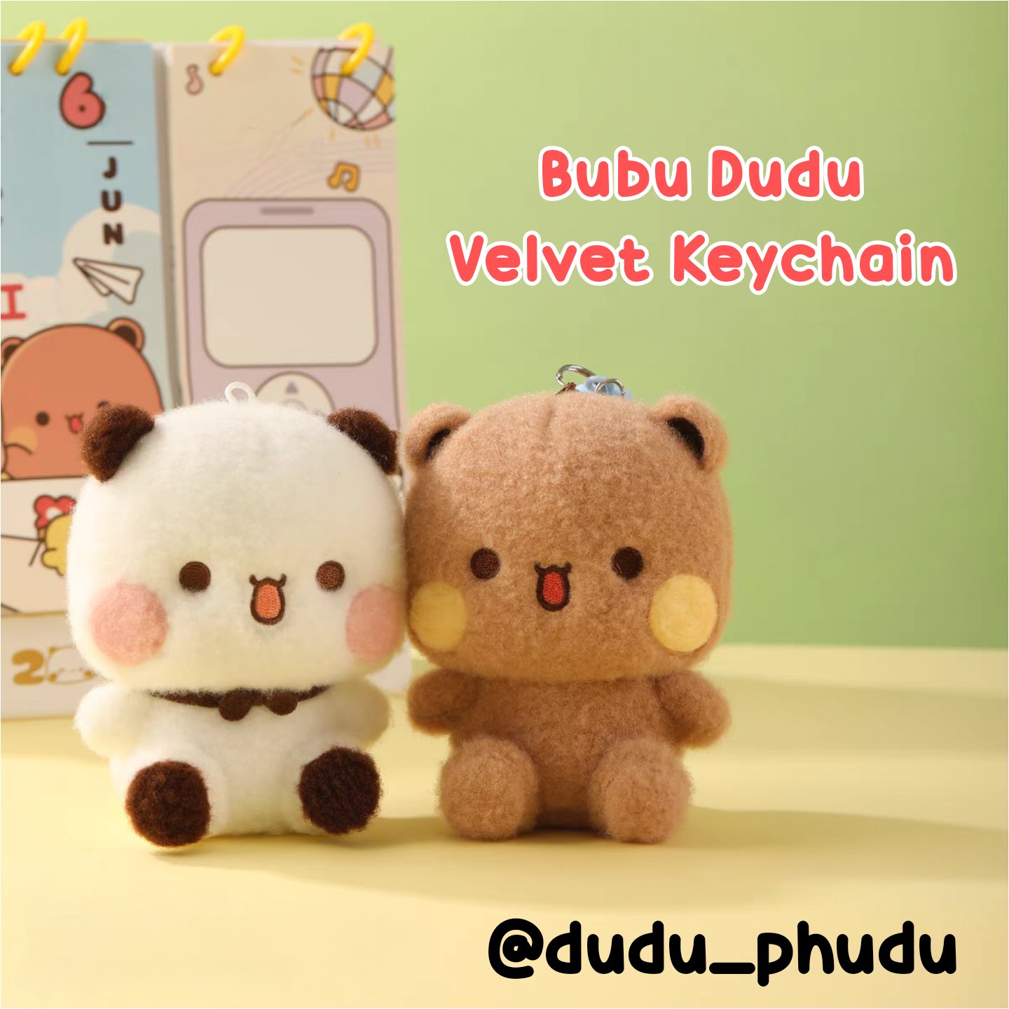 Cute Bubu Dudu Velvet Keychain 😍 product image (1)