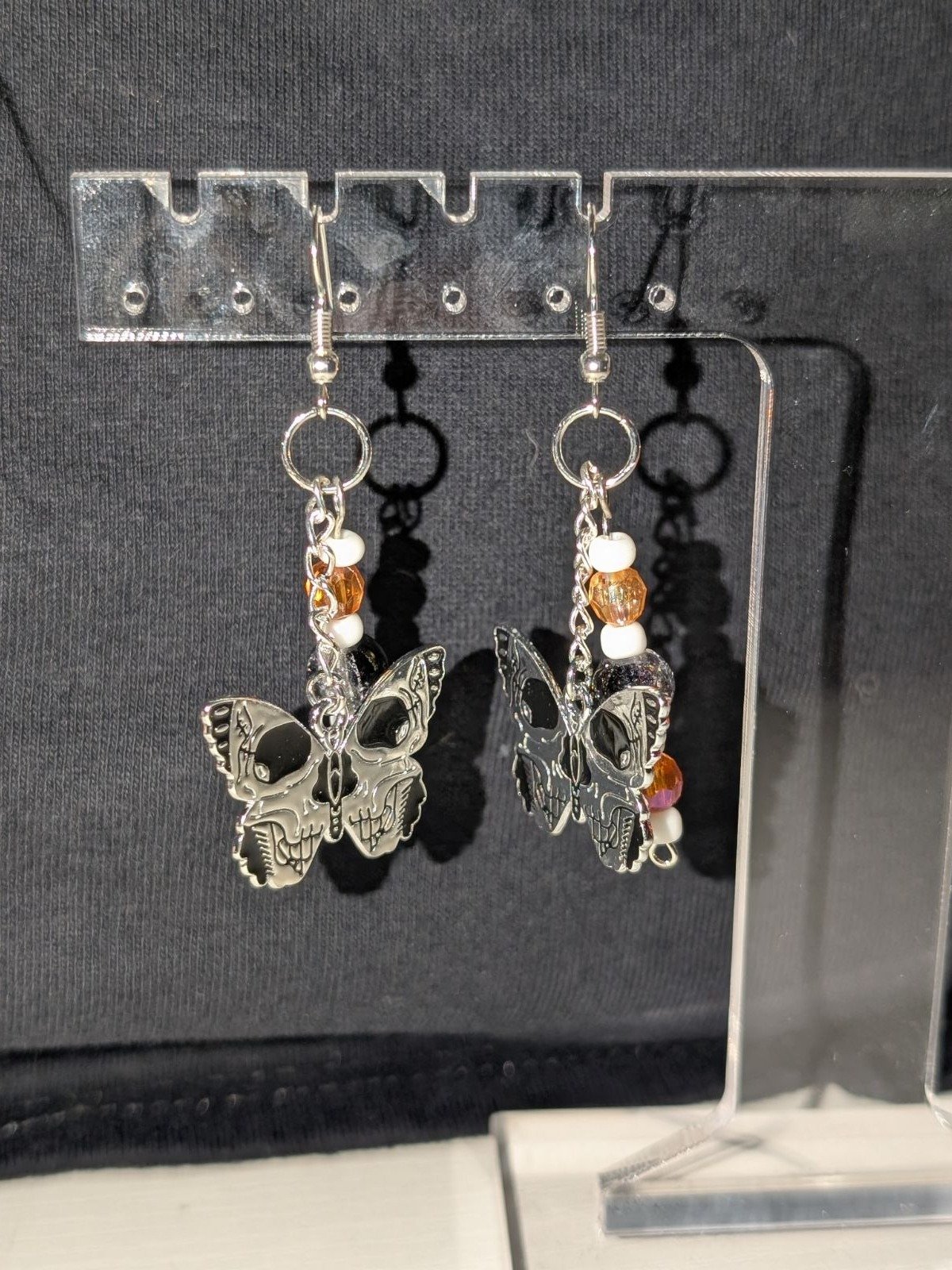 Death Moth Halloween Earrings! product image (2)