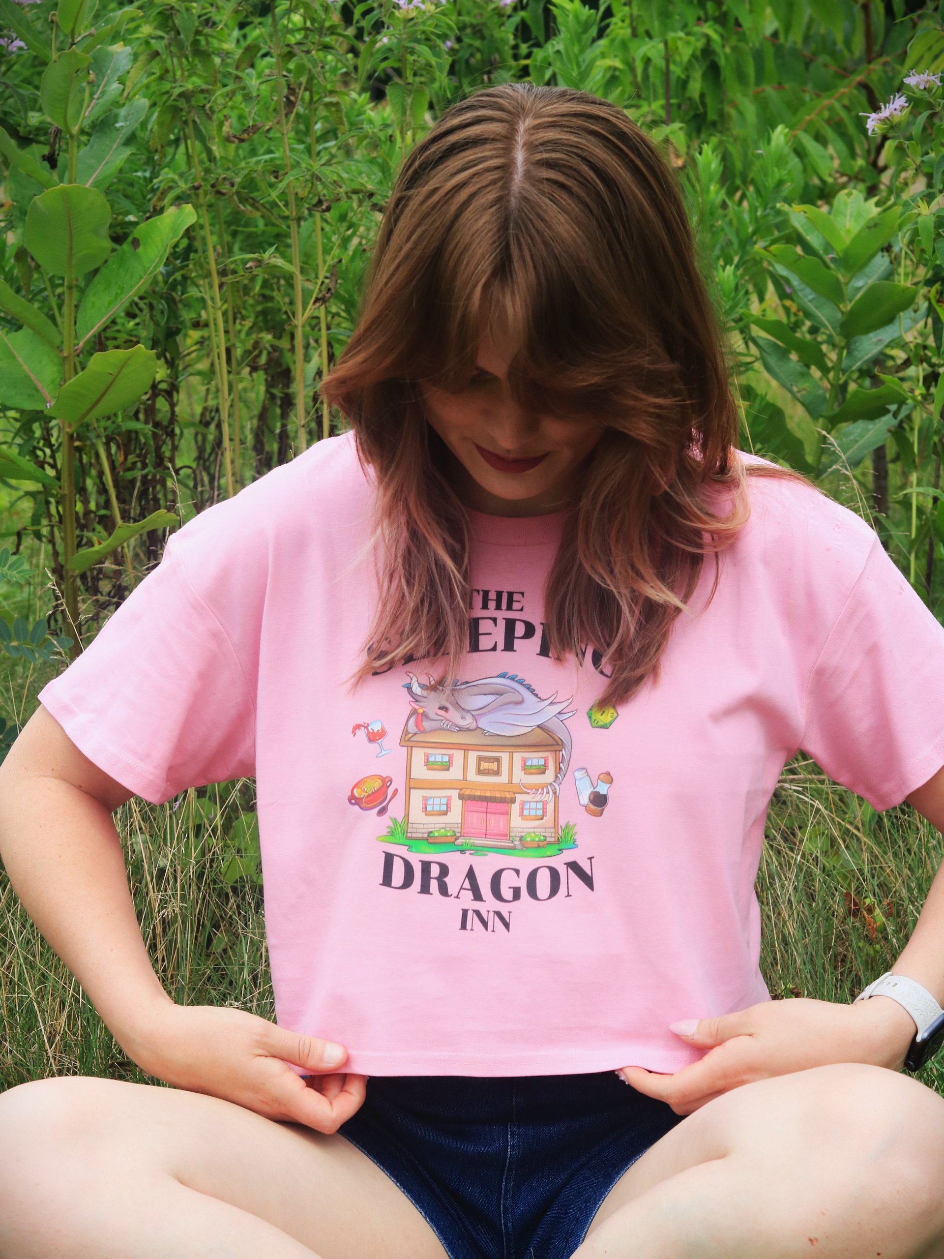 The Sleeping Dragon Inn Crop Tee [Black Font] product image (13)