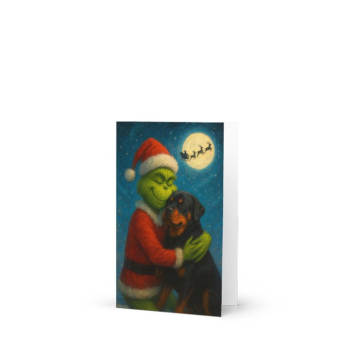The Grinch Who Stole A Rottweiler Greeting Card product image (1)