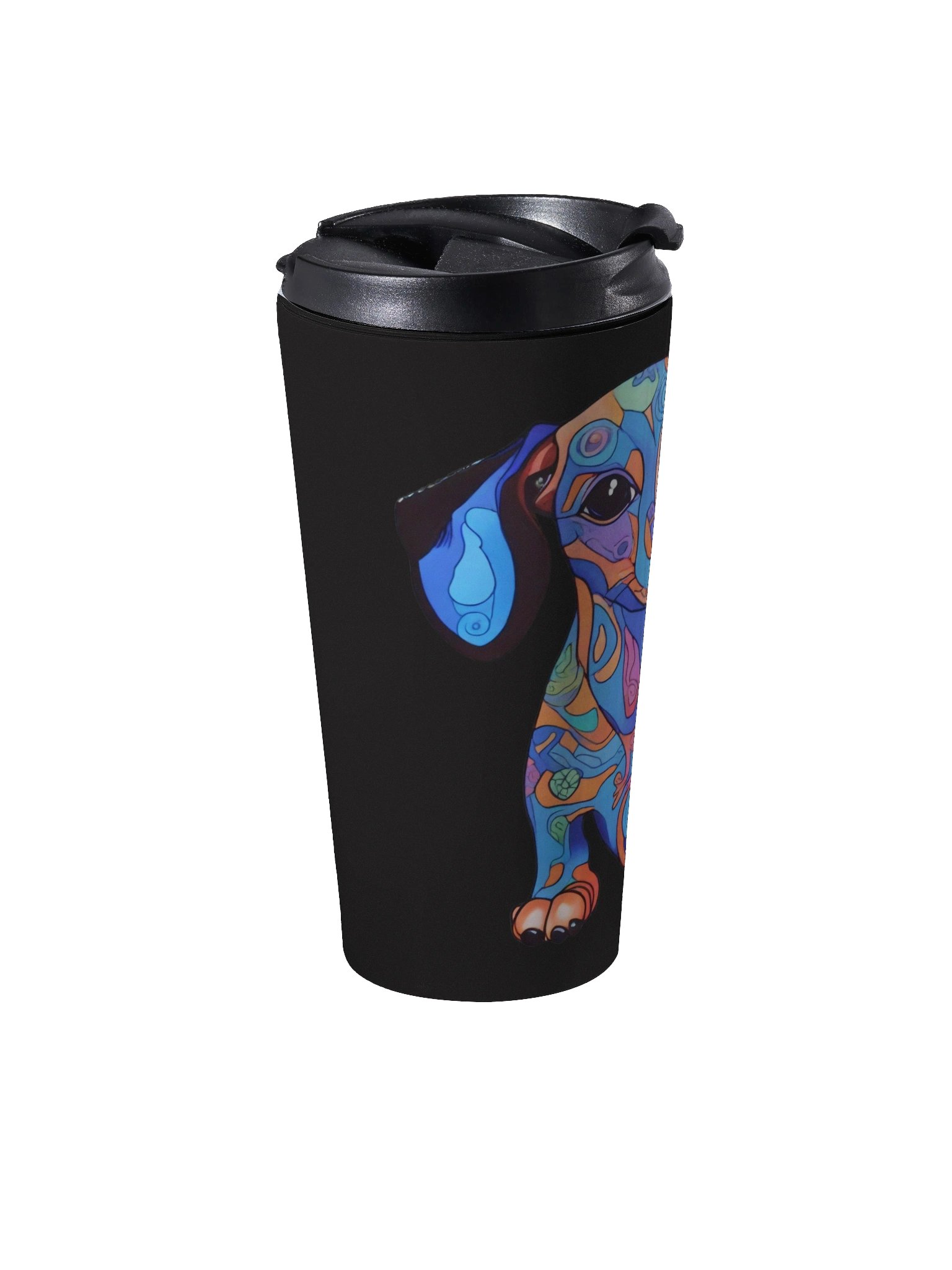 Psychedelic Dachshund #1 - Stainless Steel Travel Mug product image (3)