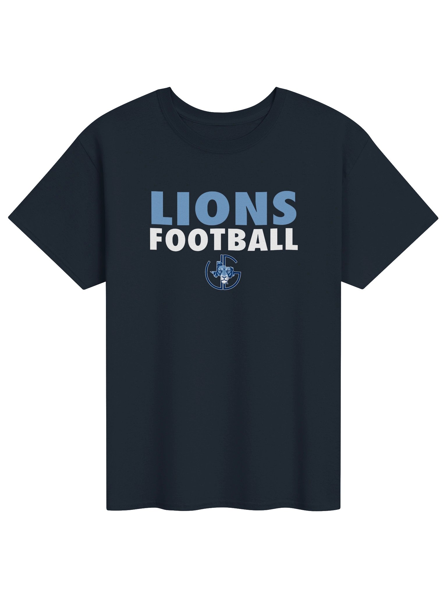 Lions Football T-Shirt | Navy product image (1)