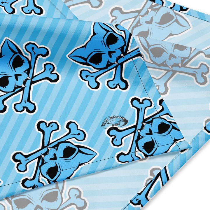 Light Blue Kat Skull Bandana product image (2)
