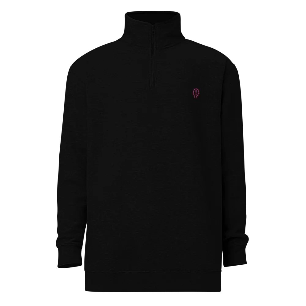 EXCLAIMING MENTALLY (grape design) embroidered quarter zip product image (2)