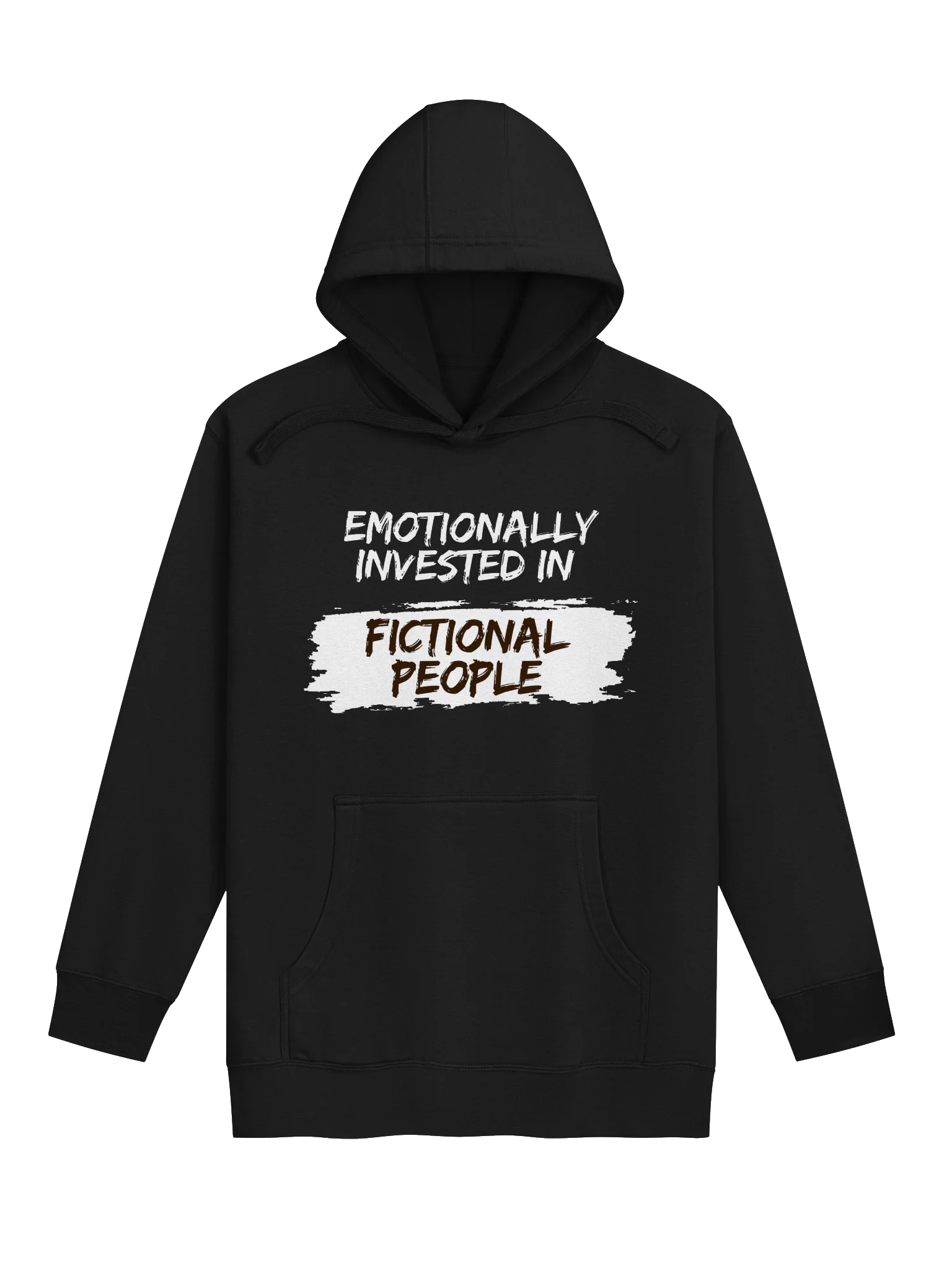 Emotionally Invested in Fictional People - Black Hoodie product image (1)