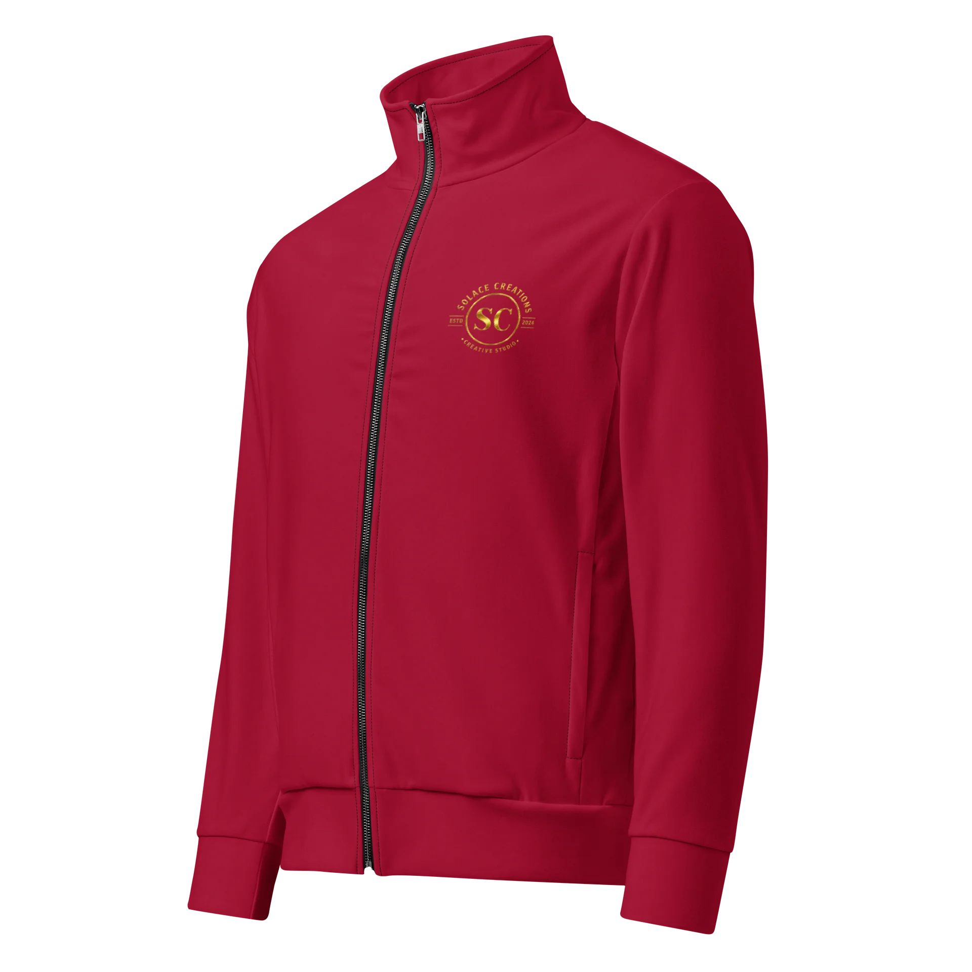 Burgundy Crest Recycled Track Jacket product image (1)