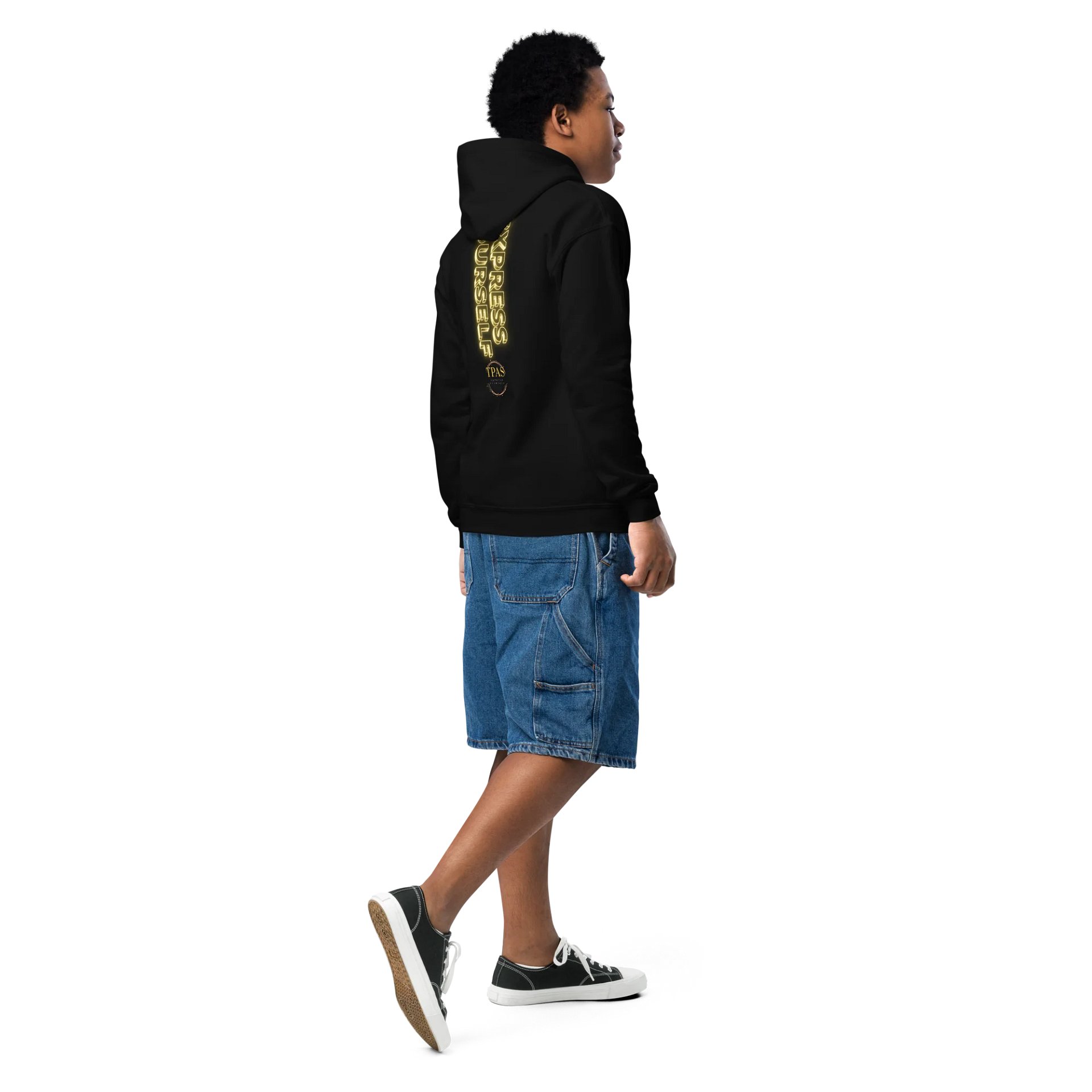 Midnight Glow Unisex Youth Hoodie (Yellow) product image (5)