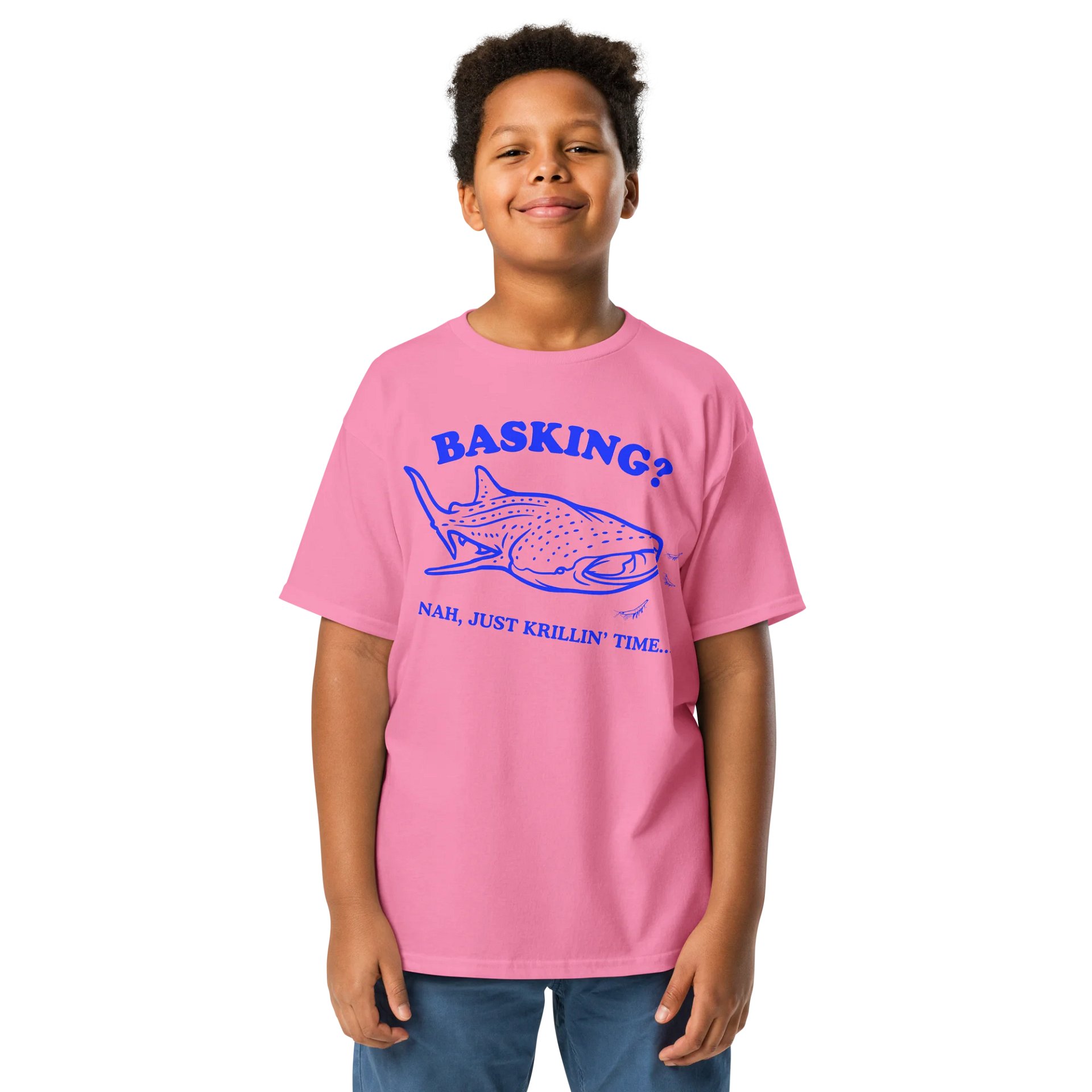 Basking? Nah, Just Krillin' Time - Whale Shark and Krill Youth Shirt product image (1)
