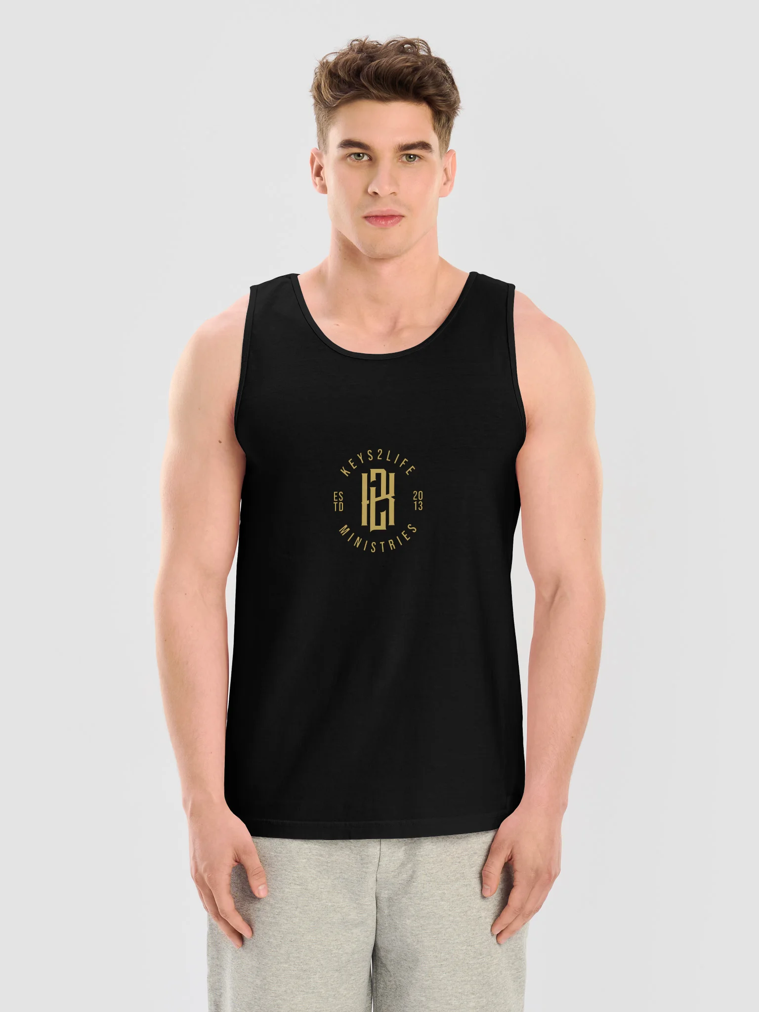 Keys2Life Ministries Gold Monogram Tank product image (24)