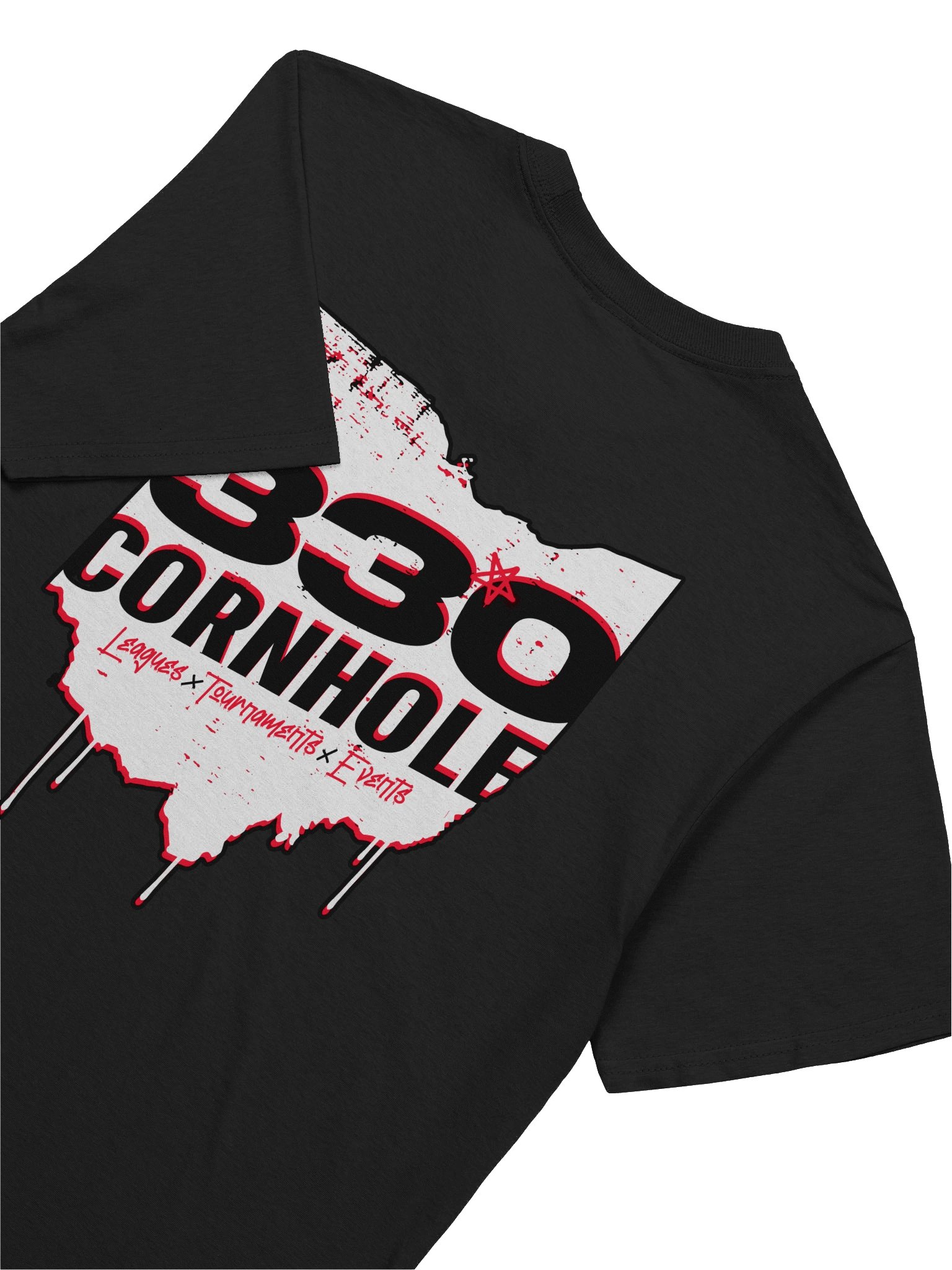 Gildan Softstyle 330 Cornhole Grunge State Outline T-Shirt - Back Logo product image (8)