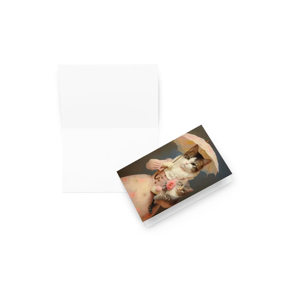 Whimsical Vintage Feline Greeting Card product image (7)