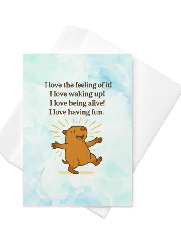 I Love The Feeling Of It Cappy - Card product image (1)