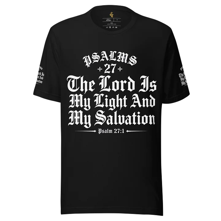Psalm 27 Gothic Tee — 'The Lord Is My Light' product image (1)