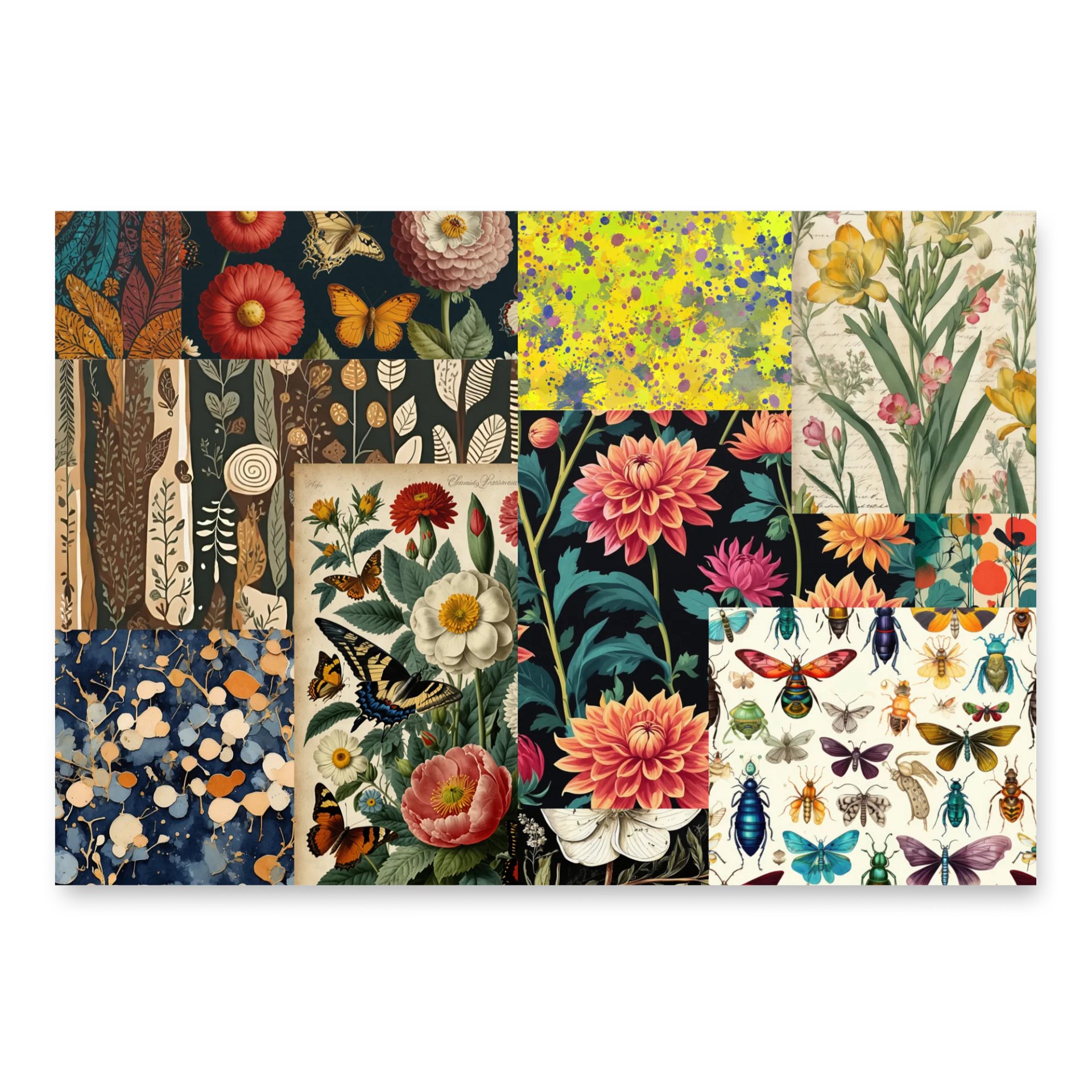 Edward Martin Mixed Media Collage Sheets No.768-Set of 3 Different Papers product image (1)