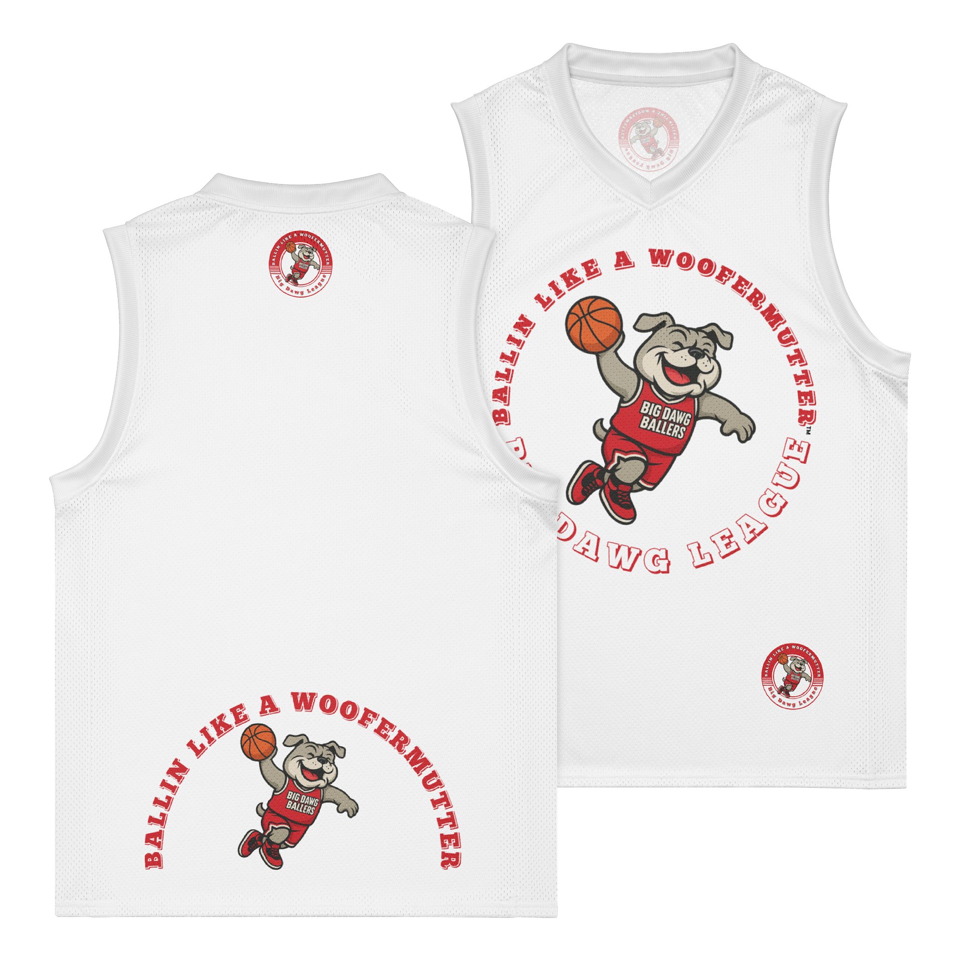 Bulldog Ballin Like A WooferMutter™ Premium Basketball Jersey product image (1)