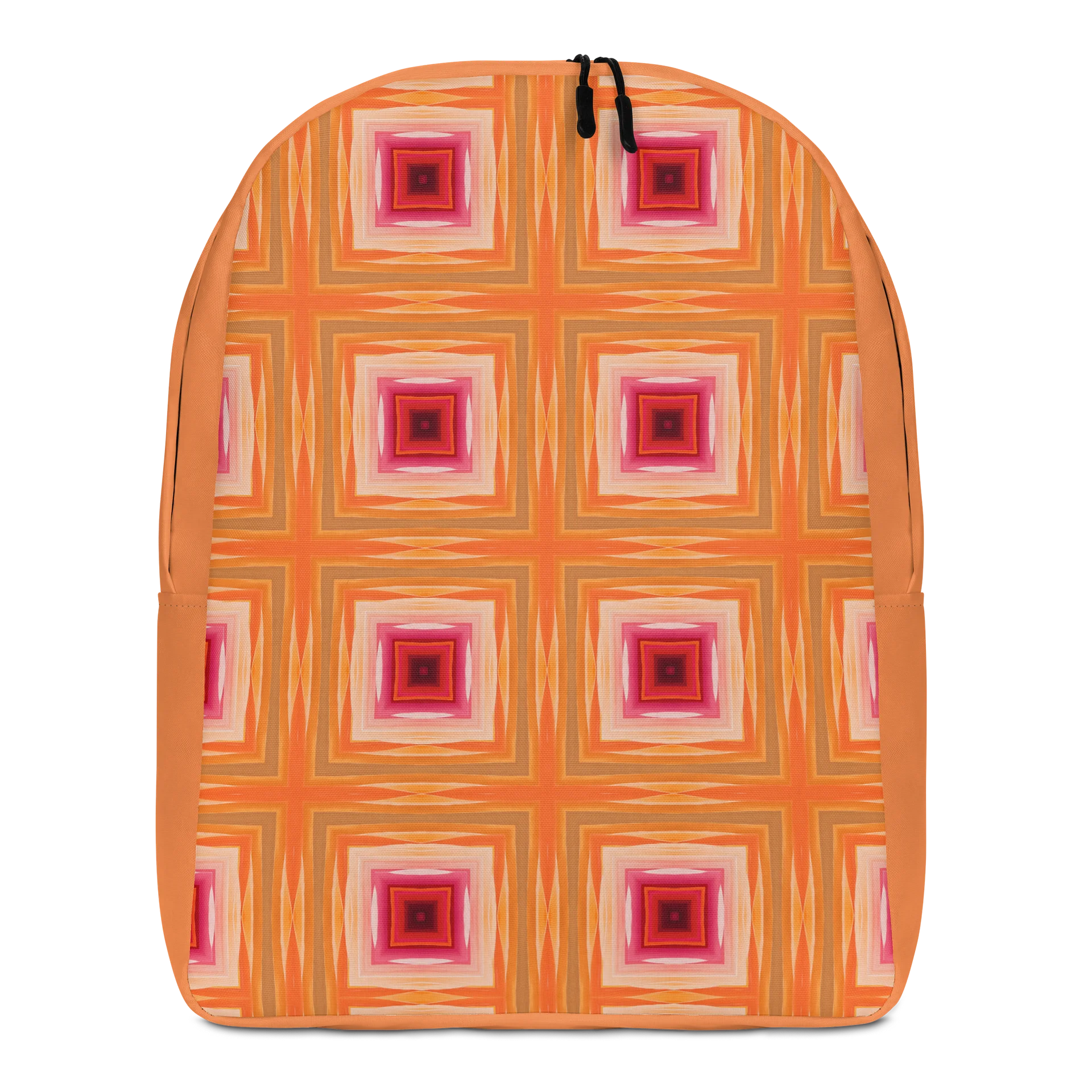 Retro Orange Geometric Backpack Minimal Pattern Everyday Bag product image (1)