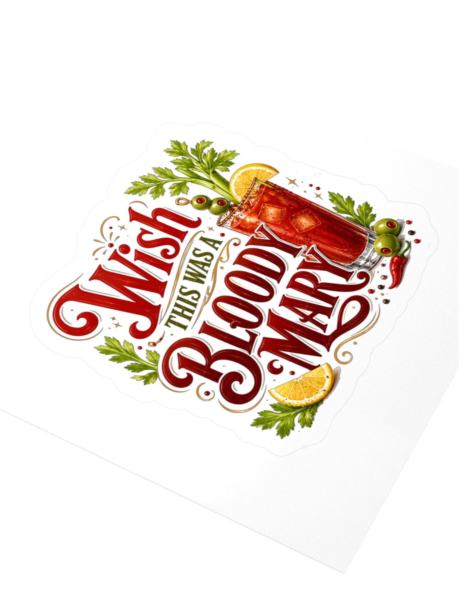 Wish This Was A Bloody Mary Sticker product image (3)