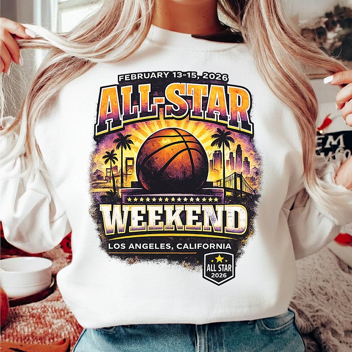 NBA All-Star Weekend 2026 Los Angeles T-Shirt - Official Style Basketball Graphic Tee product image (1)