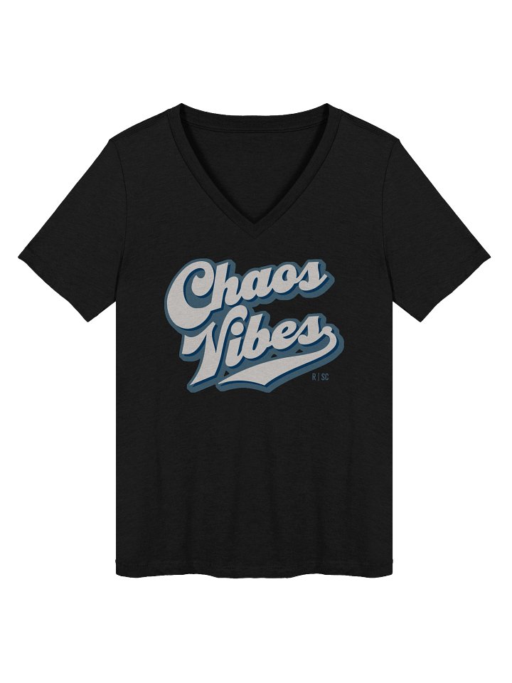 Chaos Vibes V-Neck T-shirt (Blues) product image (1)