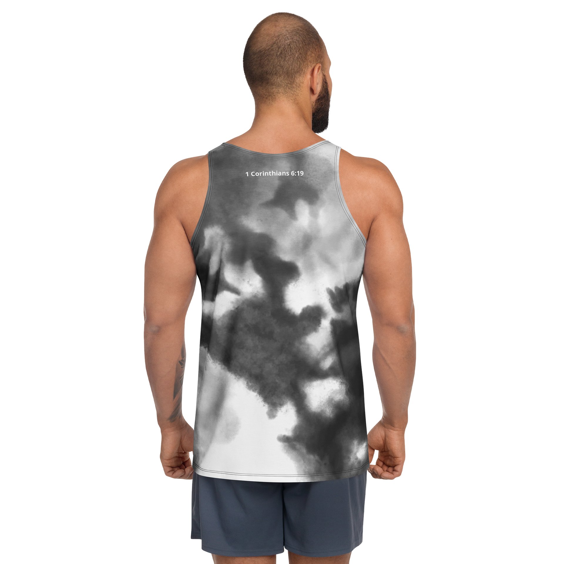His House Unisex Performance Tank - B&W Tie Dye product image (4)