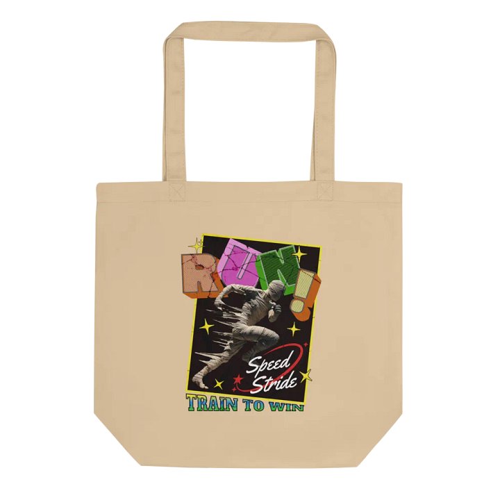 Train To Win Block Letters Run! Speed Stride Eco-Friendly Tote Bag product image (1)