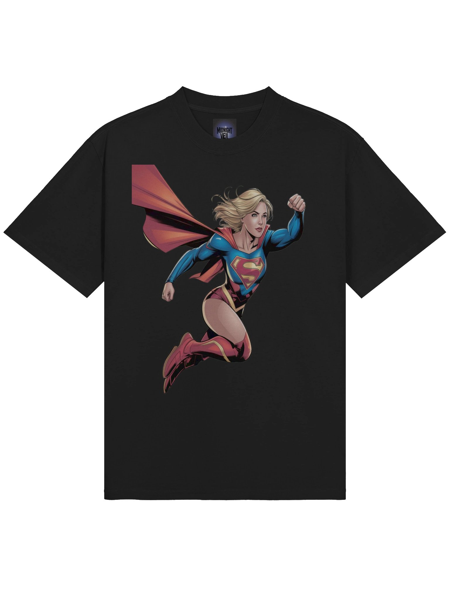 Supergirl Stellar Shadow Oversized Faded T-Shirt product image (5)