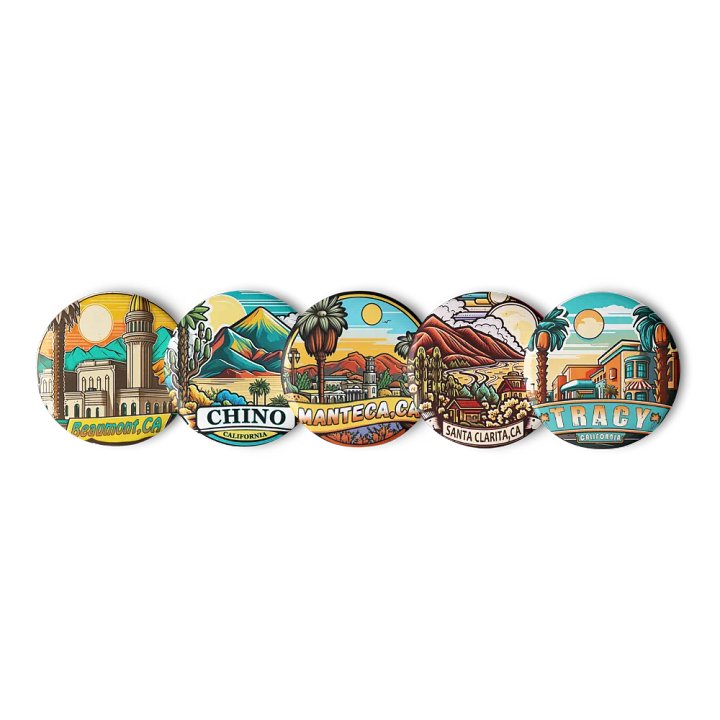 California's Hidden Gems - Set Of 5 Pins product image (1)
