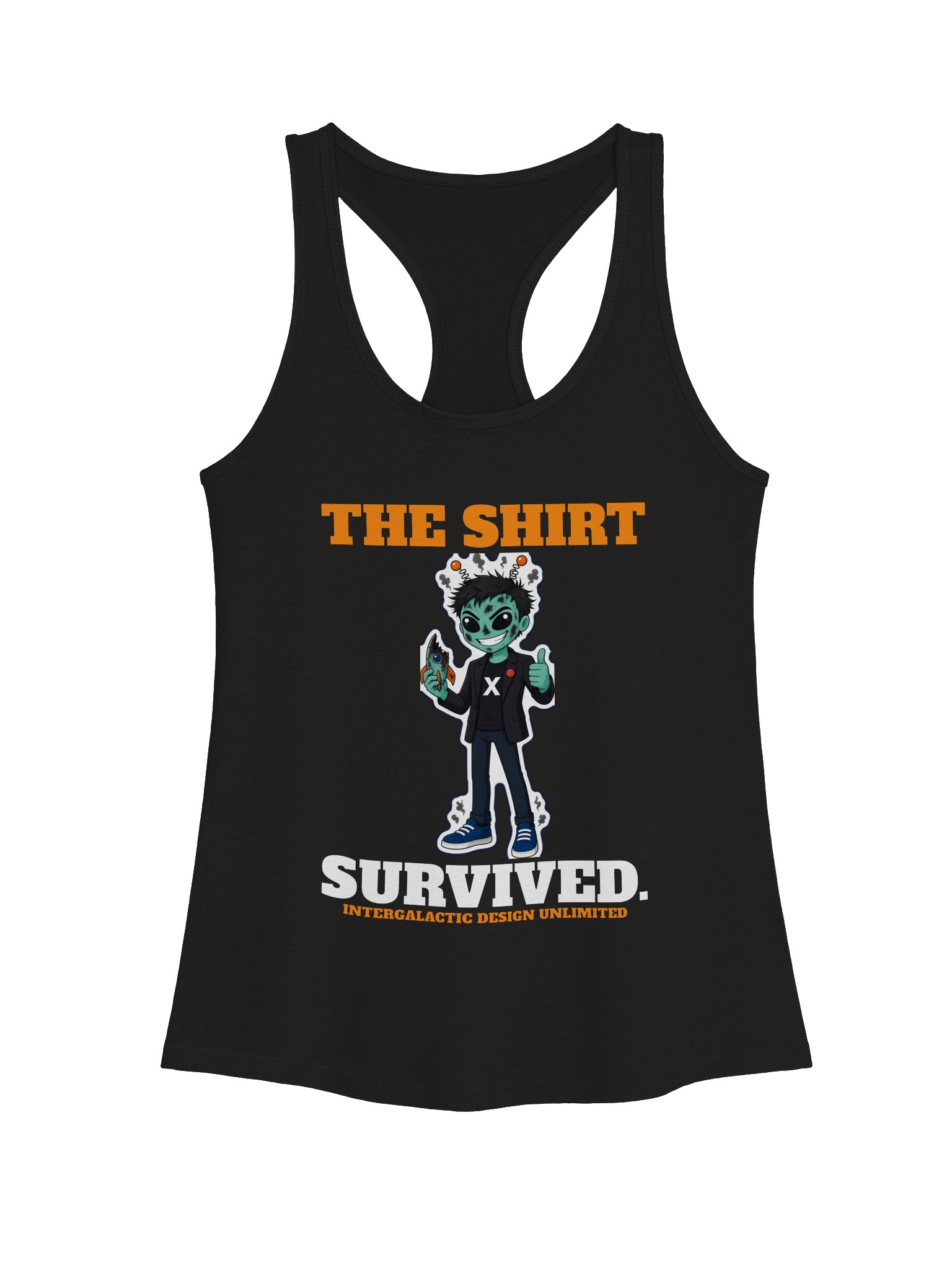 Zeelon Alien Women's Racerback Tank (Black) product image (1)